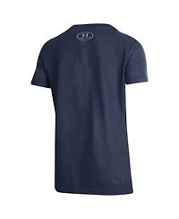 Under Armour Big Boys and Girls Navy Notre Dame Fighting Irish 2026 Shamrock Series Interlock Mesh Performance T-Shirt