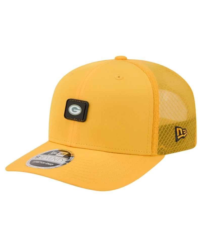 New Era Men's Gold Green Bay Packers Micro Badge 9SEVENTY Adjustable Hat