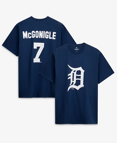 Fanatics Men's Kevin McGonigle Navy Detroit Tigers Big Tall Name Number T-Shirt