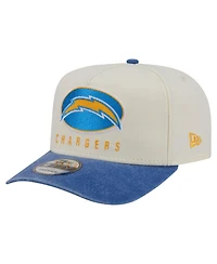 New Era Men's Cream/Powder Blue Los Angeles Chargers Washed A-Frame 9FIFTY Snapback Hat