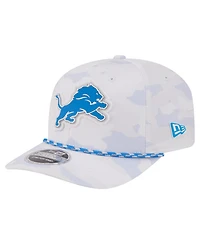 New Era Men's White Detroit Lions Camo Rope 9SEVENTY Adjustable Hat