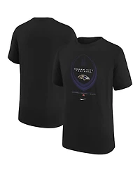 Nike Big Boys and Girls Purple Baltimore Ravens Icon Legend Dri-fit T-Shirt