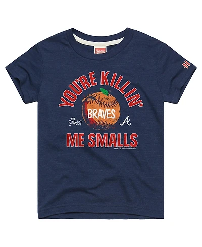 Homage Big Boys and Girls Navy Atlanta Braves x The Sandlot Tri-Blend T-Shirt