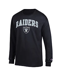 Champion Men's Black Las Vegas Raiders Arch Over Logo Long Sleeve T-Shirt
