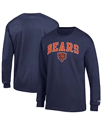 Champion Men's Navy Chicago Bears Arch Over Logo Long Sleeve T-Shirt