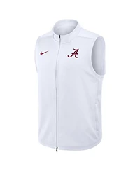 Nike Men's White Alabama Crimson Tide Primetime Victory Therma-fit Full-Zip Vest