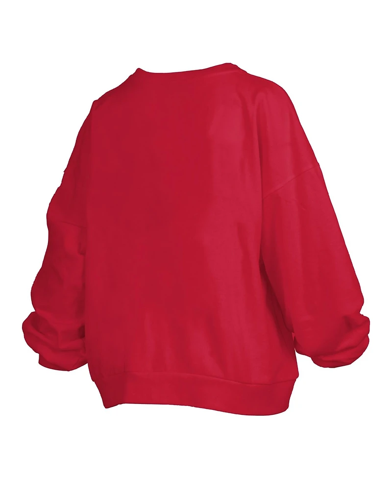 Pressbox Women's Scarlet Nebraska Huskers Plus Nelson Janise Sweatshirt
