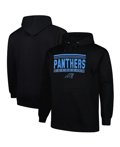 Fanatics Men's Black Carolina Panthers Big Tall Pop Pullover Hoodie