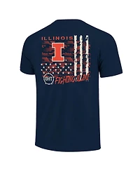 Image One Men's Navy Illinois Fighting Illini Comfort Colors Oht Camo Overlay T-Shirt