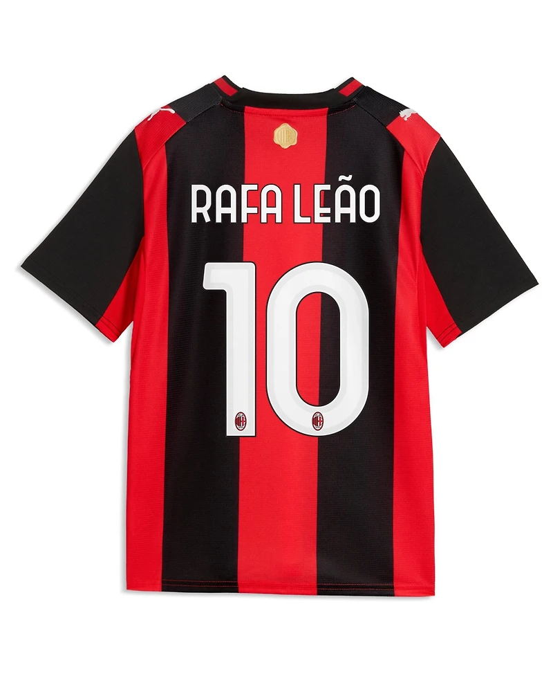 Puma Big Boys and Girls Rafael Leao Black/Red Ac Milan 2026/27 Home Replica Jersey