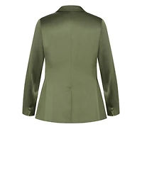 City Chic Women's Plus Rylie Satin Blazer