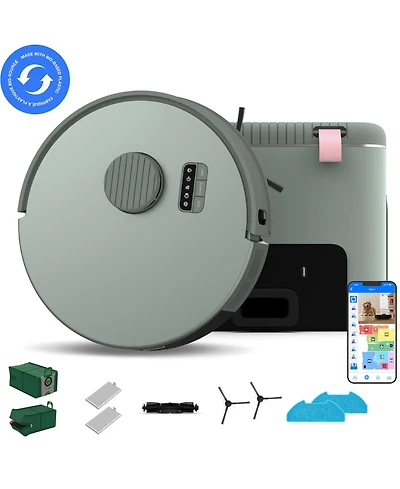 bObsweep Bio Robot Vacuum and Mop, 3L Charcoal-Lined Odor-Filtering Dock, LiDAR Mapping, Self-Empty