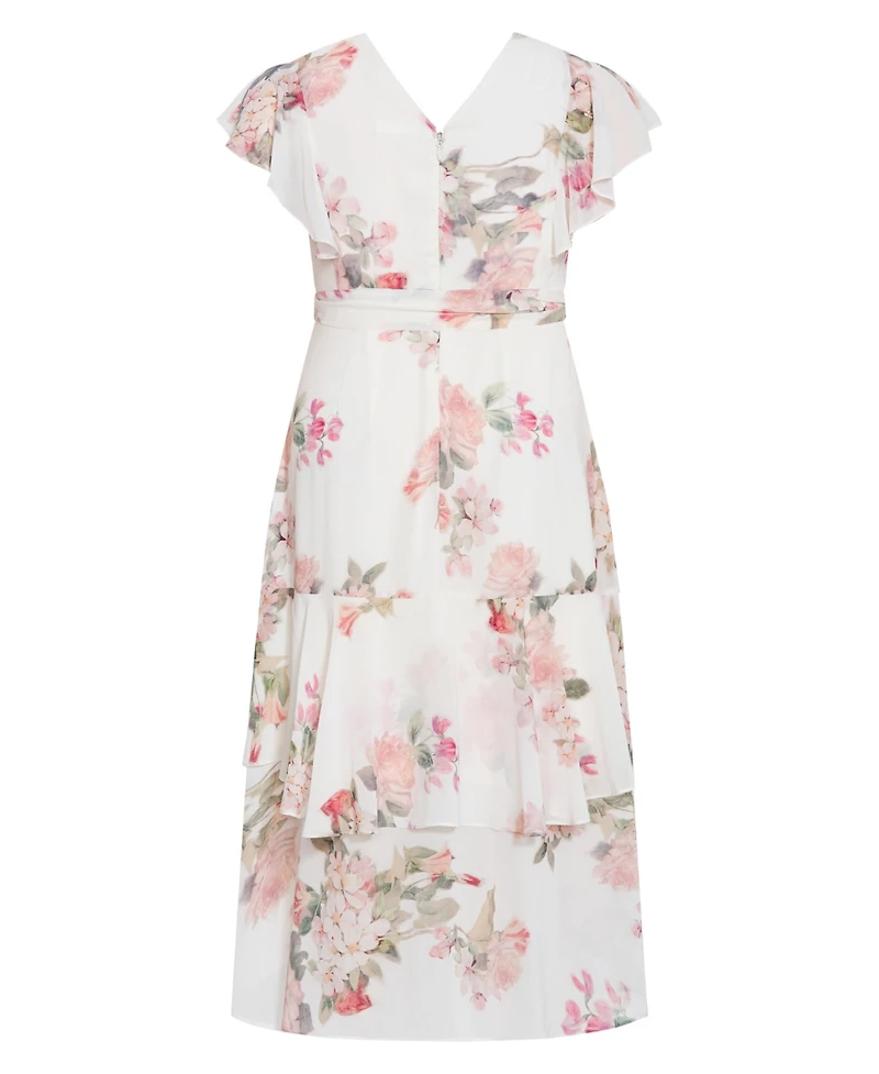 City Chic Women's Plus Demure Floral Maxi Dress