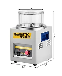 Sevorley Magnetic Tumbler, 185mm Jewelry Polisher Finisher with Adjustable Direction and 60-Minute Timer, 2000 Rpm