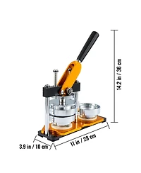 Sevorley Button Maker Machine, 75 mm Badge Press Kit with 100 Button Parts, Circle Cutter, and Magic Book