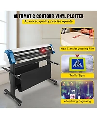 Sevorley Automatic Contour Vinyl Cutter Plotter with Floor Stand and Optical Eye