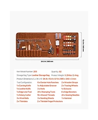 Sevorley Leather Working Tools Kit, 92-Piece Leather Craft Set with Storage Bag