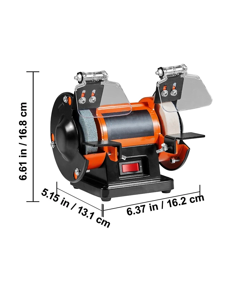 Sevorley Bench Jewelry Polisher and Buffer, 3590 Rpm Grinder with 3 Wheels and 100-Piece Accessory Kit