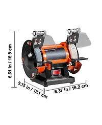 Sevorley Bench Jewelry Polisher and Buffer, 3590 Rpm Grinder with 3 Wheels and 100-Piece Accessory Kit
