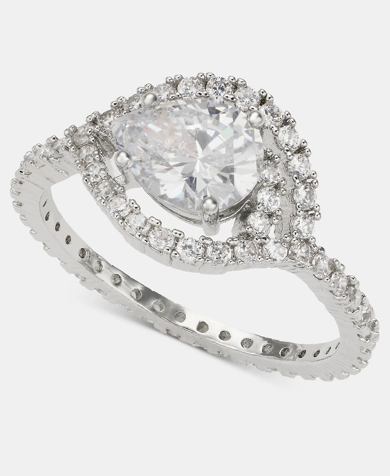 Lauren Ralph Lauren Cubic Zirconia Pear-Shape Orbital Statement Ring