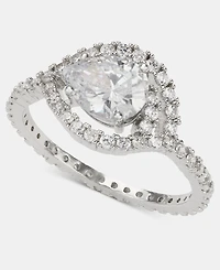 Lauren Ralph Lauren Cubic Zirconia Pear-Shape Orbital Statement Ring