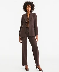 Tahari Asl Women's One Button Shoulder-Padded Blazer