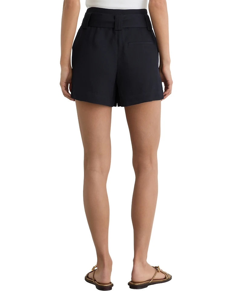 Reiss Women's Lana Fluid Belted Shorts