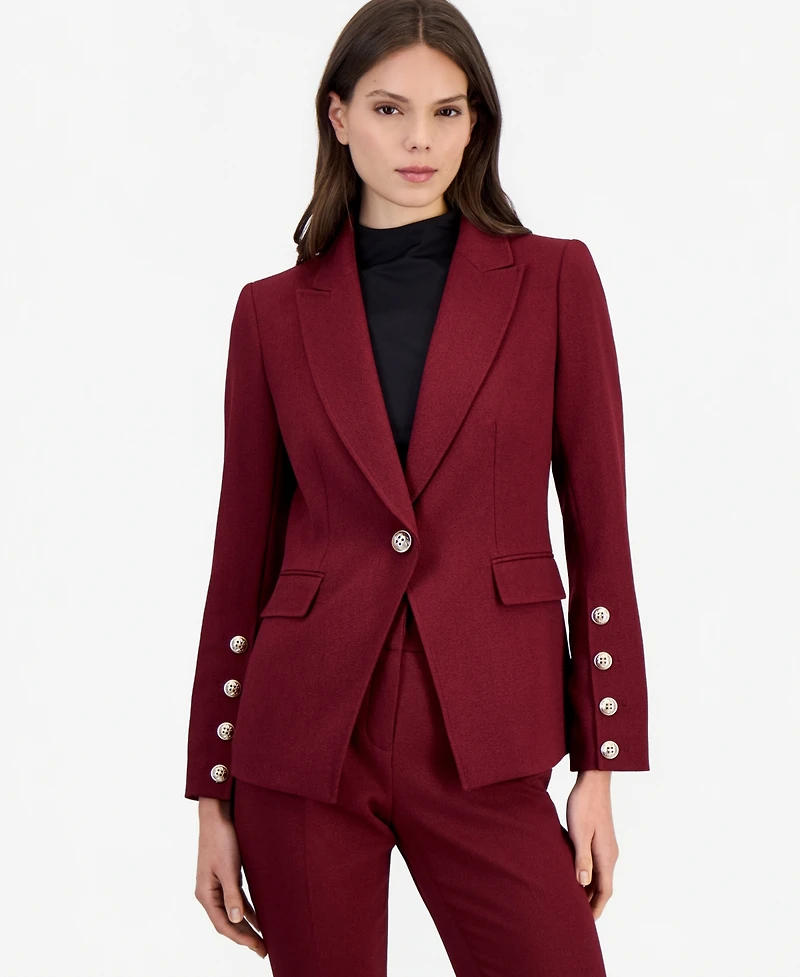 Tahari Asl Women's One Button Peak Lapel Blazer