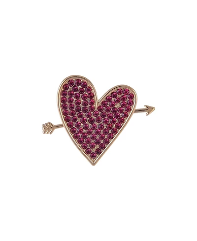 Hallmark Pink Stone Heart and Arrow Pin