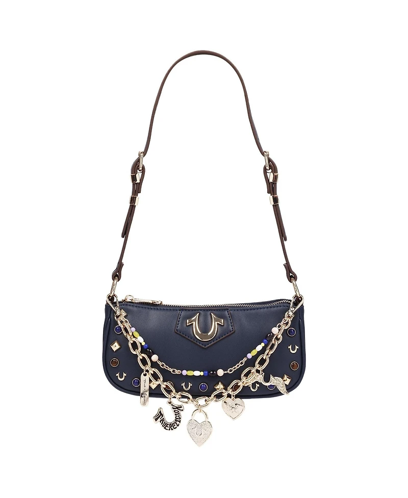 True Religion Chain and Studs Shoulder Bag