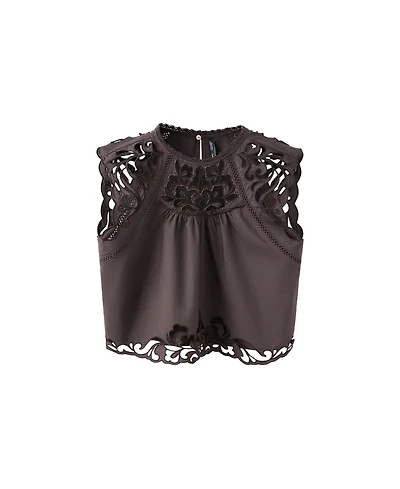 Mango Women's Cotton Openwork Top
