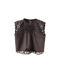 Mango Women's Cotton Openwork Top