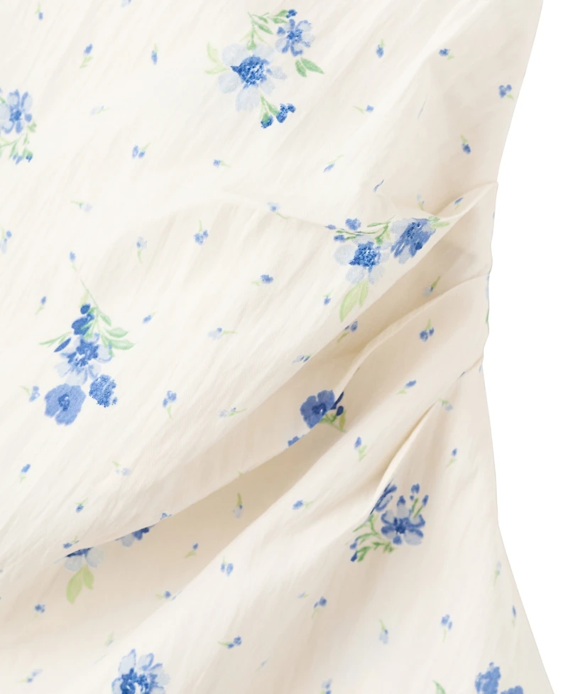 Mango Women's Floral Asymmetrical Top