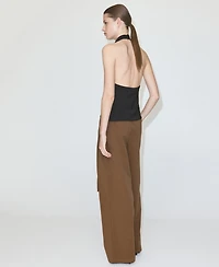 Mango Women's Draped Halter Top