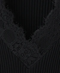 Mango Women's Lace Lyocell Top