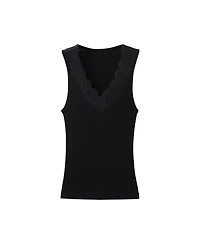 Mango Women's Lace Lyocell Top