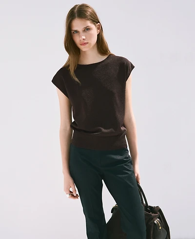 Mango Women's Boat-Neck Knitted Top