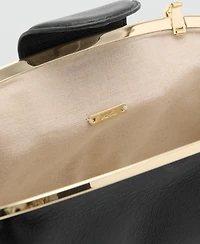 Mango Women's Metal Detail Clutch Bag