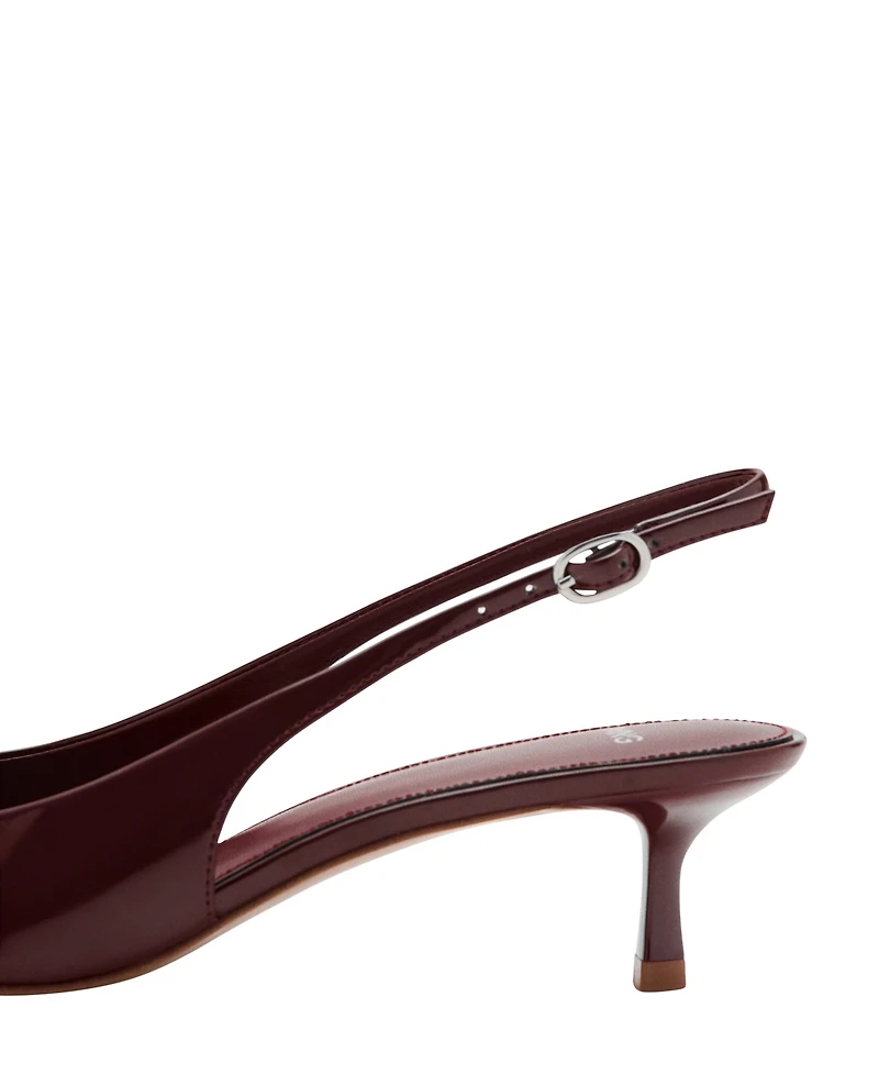 Mango Women's Kitten-Heel Patent Leather Shoes