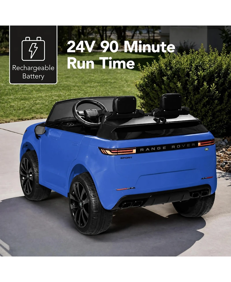 Best Choice Products Kids 24V 2-Seater Licensed Range Rover Ride-On Car w/ Parent Control 132lb Weight Capacity