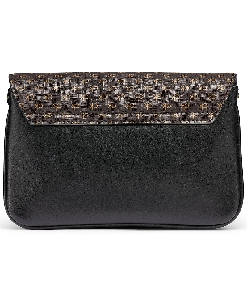 Calvin Klein Magnetic Snap Emma Mini Crossbody Satchel Handbag