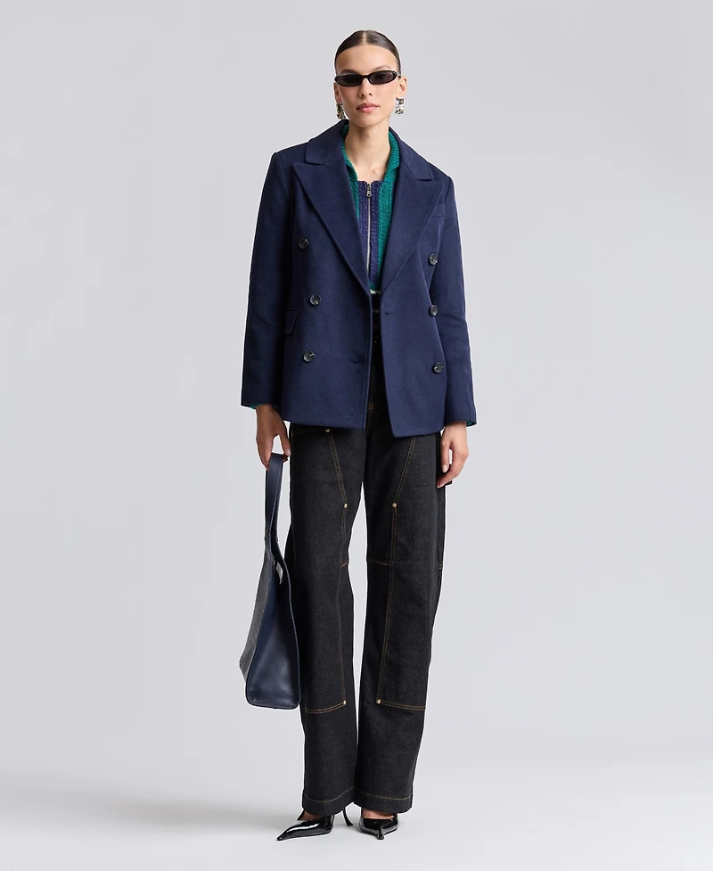Avec Les Filles Women's Double-Breasted Blazer