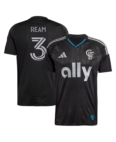Adidas Men's Tim Ream Black Charlotte Fc 2025 Fortress Kit Replica Player Jersey
