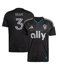 Adidas Men's Tim Ream Black Charlotte Fc 2025 Fortress Kit Replica Player Jersey
