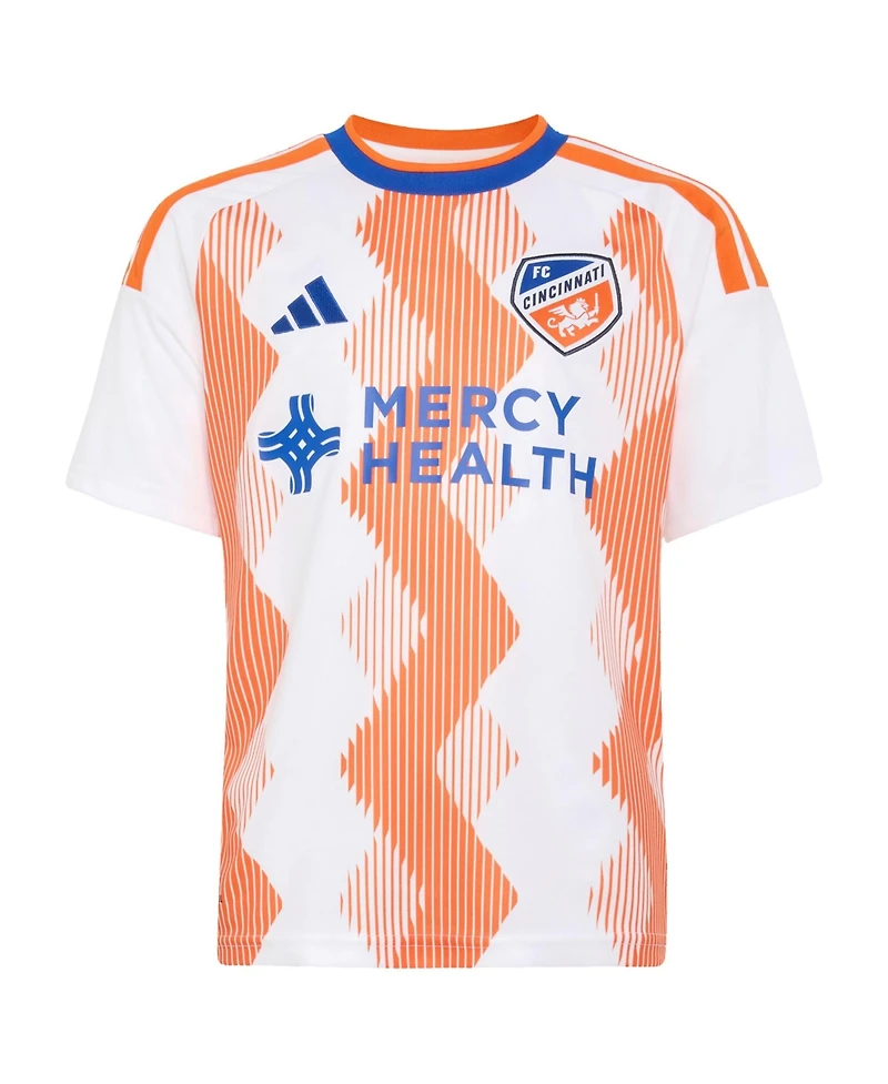 Adidas Big Boys and Girls Evander da Silva Ferreira White Fc Cincinnati 2026 The Seven Hills Kit Replica Jersey