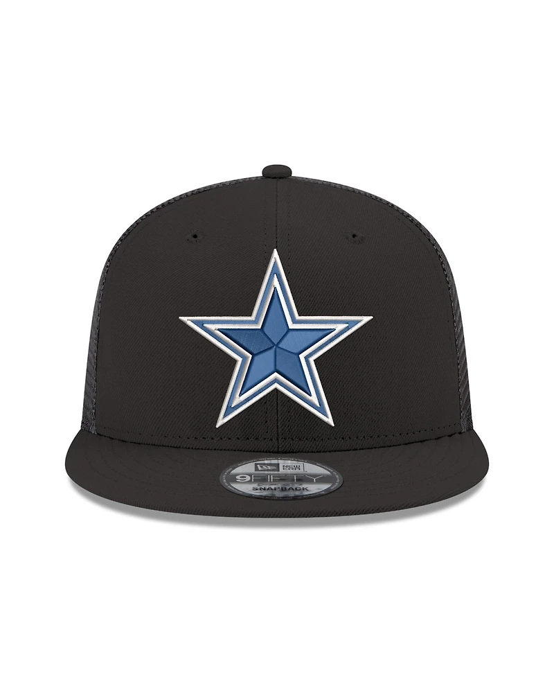 New Era Men's Black Dallas Cowboys Core Team 9FIFTY Trucker Snapback Hat