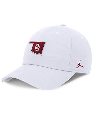 Jordan Men's White Oklahoma Sooners Club Dri-fit Adjustable Hat