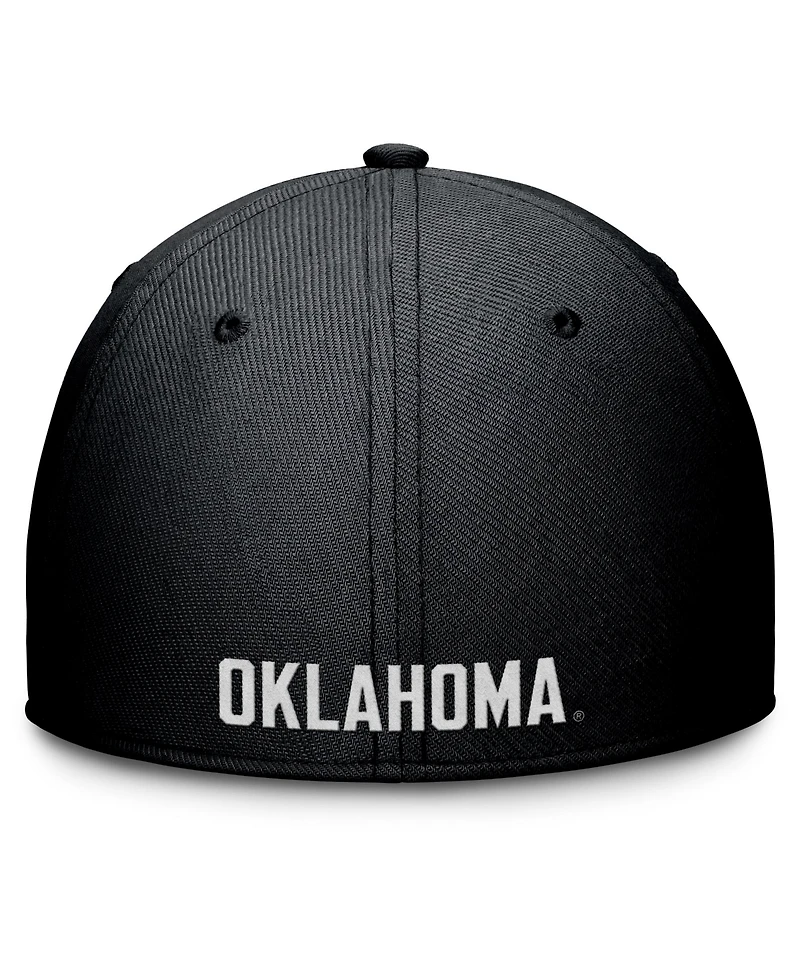 Jordan Men's Black Oklahoma Sooners Rise Swoosh Dri-fit Flex Hat