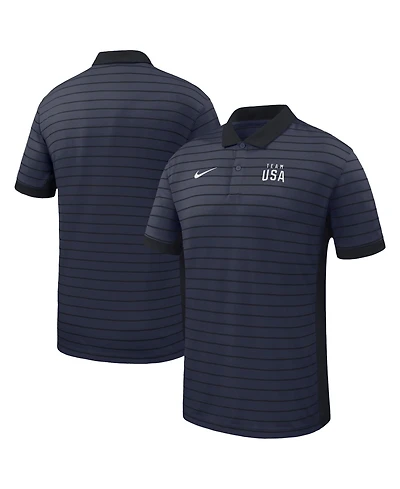 Nike Men's Navy Team Usa Victory Stripe Dri-fit Polo Shirt