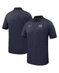 Nike Men's Navy Team Usa Victory Stripe Dri-fit Polo Shirt